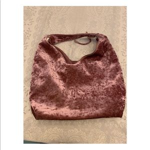 Pink Crushed Velvet Tabitha Webb Shoulder Bag